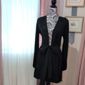 Black Dress Deep Plunge Neckline